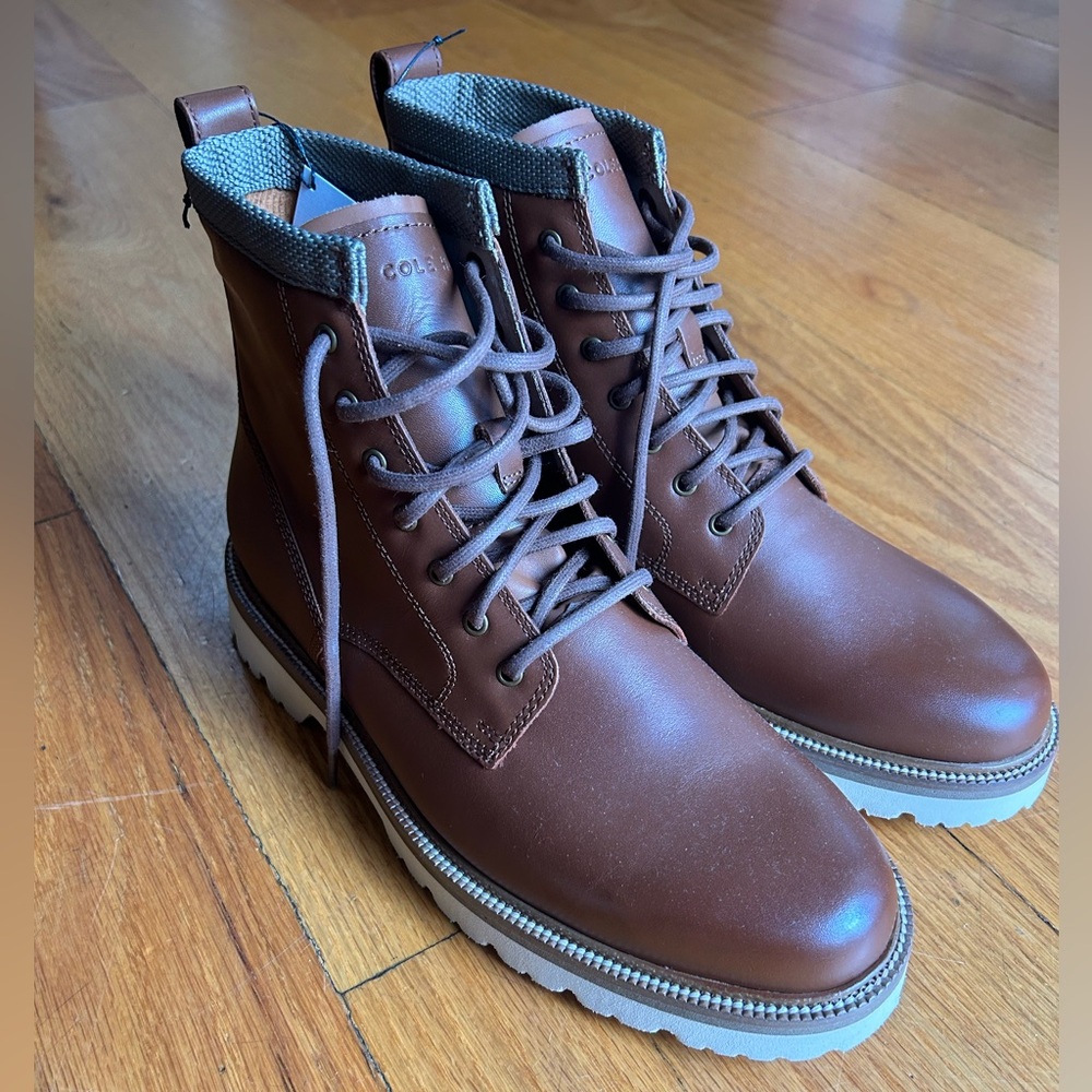 Cole Haan Mens American Classics Plain Toe Boot Waterproof Boots size 8 C37759